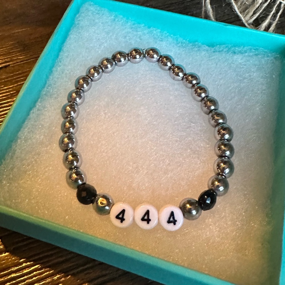 Angel Numbers 444 Stretch Bracelet